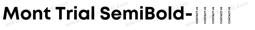 Mont Trial SemiBold字体转换